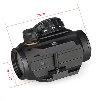 Hunting Scope Mini SIght 1x20mm HD reflex sight  Reticle with 20mm mount 2MOA Aim Red Dot for Hunting Shooting  gs2-0069B