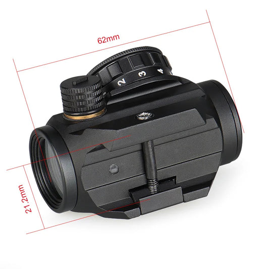 Hunting Scope Mini SIght 1x20mm HD reflex sight  Reticle with 20mm mount 2MOA Aim Red Dot for Hunting Shooting  gs2-0069B