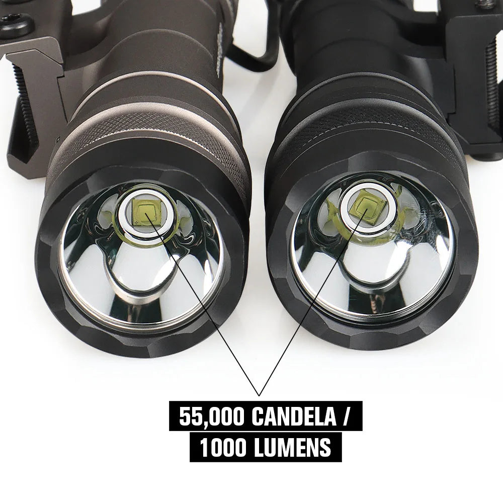 Tactical Flashlight LED Micro Light 1000 lumens Momentary Constant Function with Remote Press Switch For Hunting 15-0155