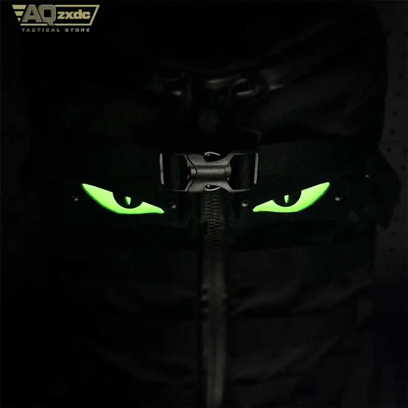 AQzxdc Tactical Patch Luminous Eye Marking Strip Molle Luminous Marker Safety Signal Luminous Panel For Airsoft Vest backpack