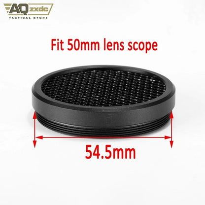 AQzxdc Tactical Metal Scope Cover Aim-O Killflash Honeycomb Matte Cover Telescope Cover