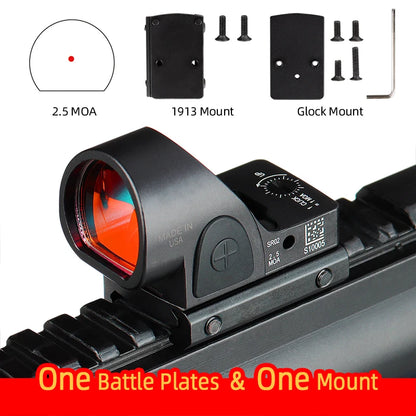 Mini Red Dot Sight 2.5 MOA Aluminum Red Dot Scope G Model Mount 1913 Mount For Outdoor Hunting gs2-0130