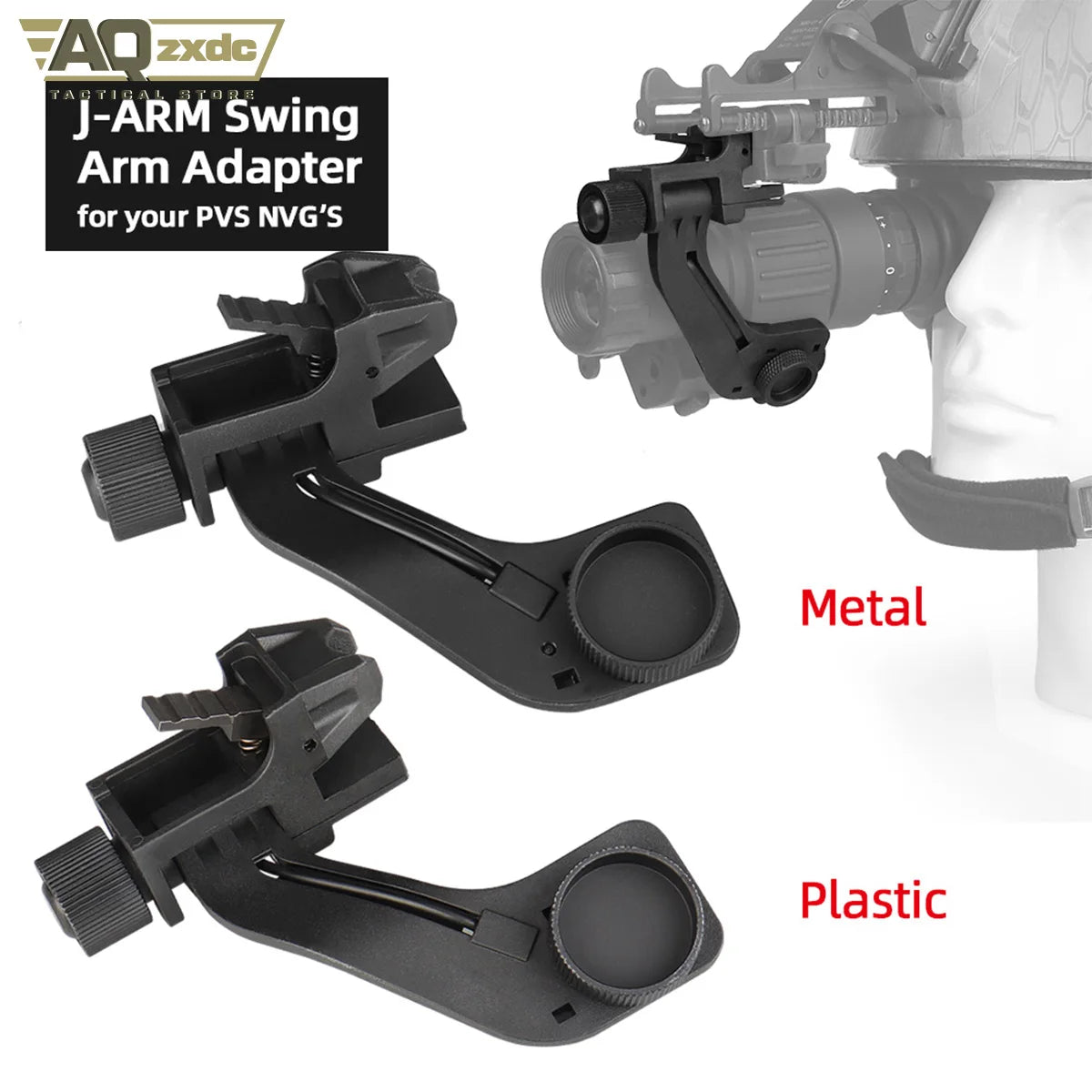 Tactical Metal J Arm NVG Mount Helmet Bracket Adapter for Pvs 14 Night Vision NVG Helmet Mounted Accessory Night Vision Adapter