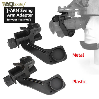 Tactical Metal J Arm NVG Mount Helmet Bracket Adapter for Pvs 14 Night Vision NVG Helmet Mounted Accessory Night Vision Adapter