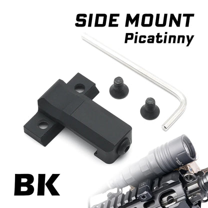 Airsoft Flashlight Mount Base Scout Light Side Rail for SF M300 M600 M600C Weapon Light fit Mlok Keymod 20mm Picatinny