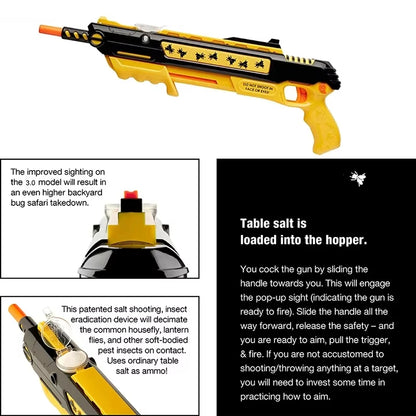 New Salt Gun Upgraded accurate Aiming Fly and Mosquito Killer Adult Simulation Toy Fly Killer Flie Shooting Game Plastic