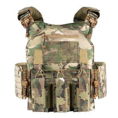 Tactical Plate Carrier Vest with Quick Release Function, with Mag Pouch 2.0 Lightweight Airsoft Vest Quick Release Equipment