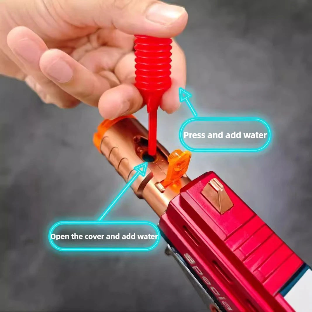 Electric Light Up Pistol Toy Unique Spraying Action Hand Gun Toys with LEDs Light Fighting Sound Pistol for Kids Gift