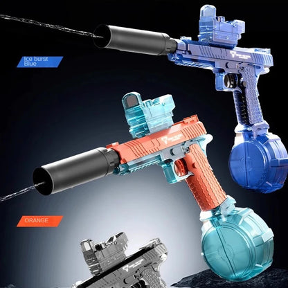 Electric Continuous Firing 2011 Water Gun Light Flashing Pistol Summer Outdoor Pool Spray Water Fights Gun for Adults Kids