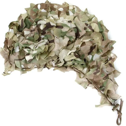 Multicam FAST Helmet Cover, Lightweight Laser Cutting Helmet Scrim Camouflage Net Cover, for Airsoft Paintball Hunting