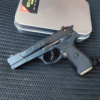 Mini QSZ92 Gun Models 1: 3  Alloy Metal Toys Detachable Toy Gun Desktop Ornament Pendant Fake Gun Holiday Gift for Adult