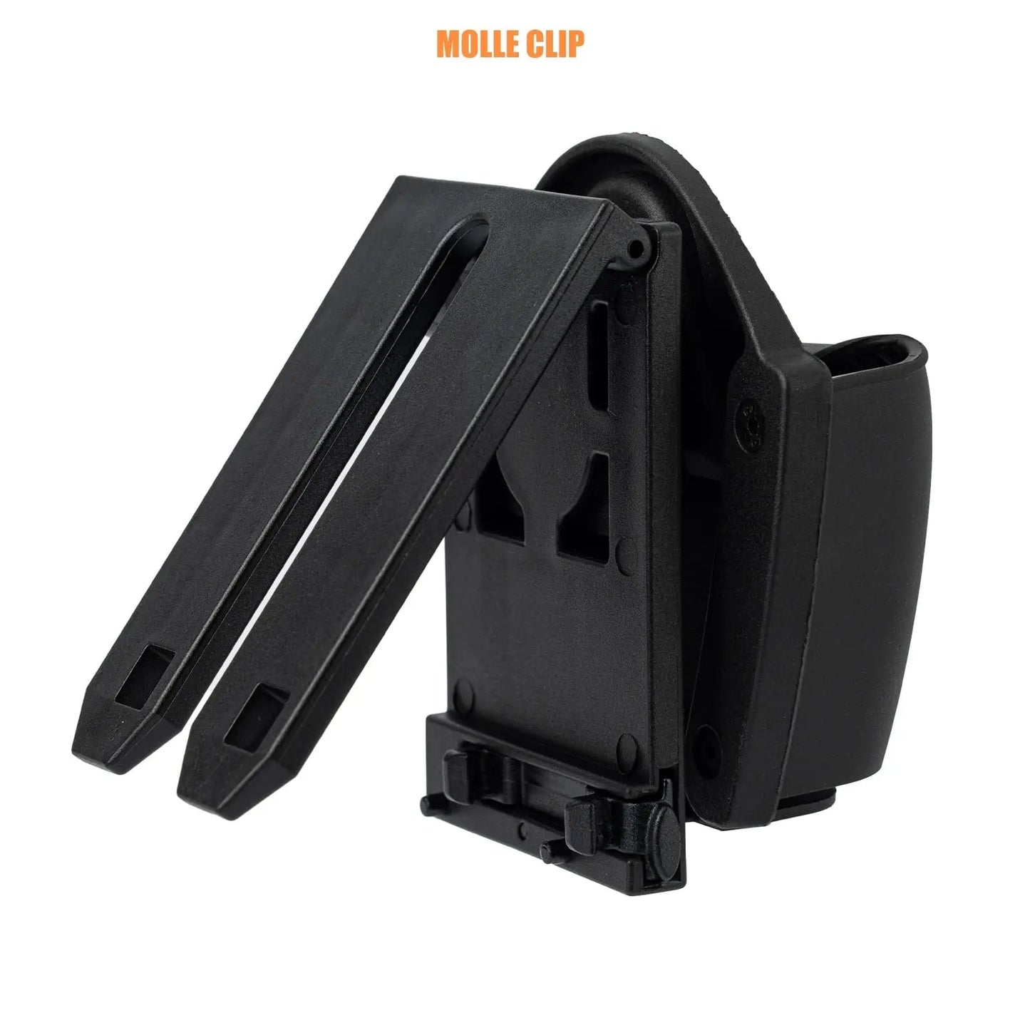 AQzxdc Open Top Handcuff Case Quick Release Cuff Holster Chain & Hinged Handcuff Holder Sheath Carrier for Duty Belt MOLLE Vest