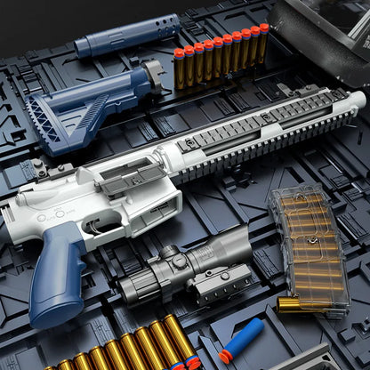 Children's M416 shell throwing soft bullet gun can fire toy gun, boys' outdoor chicken eating submachine gun model