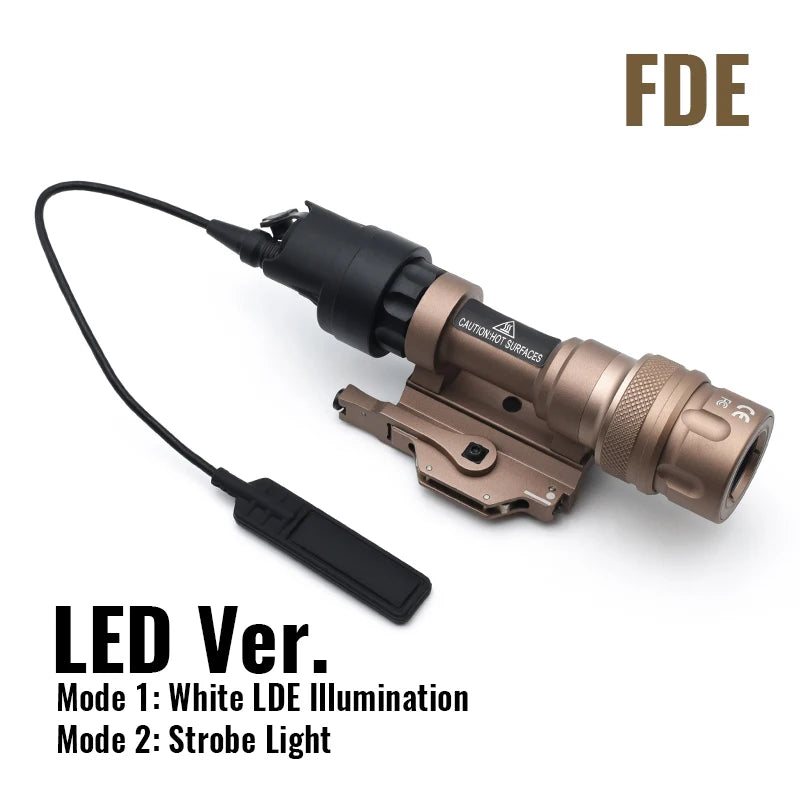 Tactical Weapon Light M952V IR Scout LED White Dual Output Waterproof Remote Switch Pressure Flashlight QD Mount Picatinny Rail