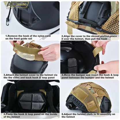 Tactical Helmet Cover for Fast Helmet Cover for Airsoft Helmet in Size M/L, MK2 Helmet NVG Battery Pack Case Counterweight Pouch