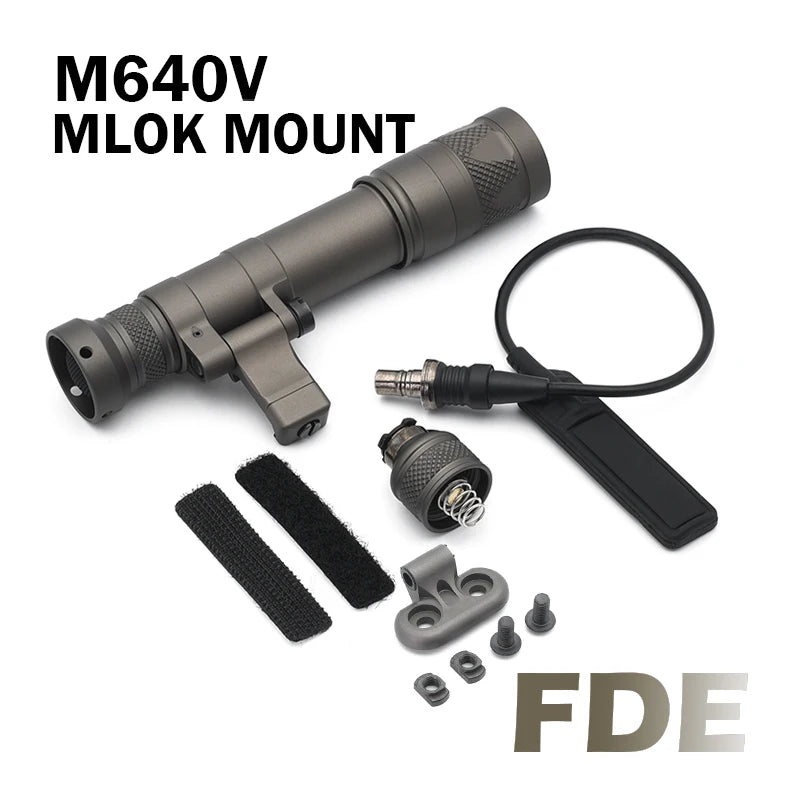 Tactical Airsoft SF M640 M640DF M340V Light Outdoor Rifle Flashlight Light LED Lanterna Fit 20mm Rail