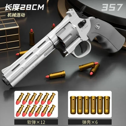 ZP5 357 Revolver Launcher Pistol EVA Soft Dart Bullet Toy Gun Airsoft CS Outdoor Shooting Game Weapon Kids Adult Gift