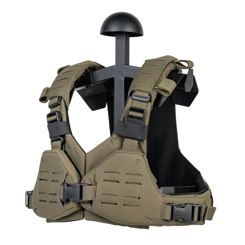Bikini Chest Rig, Tactical Molle Vest, Quick Release Breastplate, Adjustable Molle Airsoft Plate Carrier, for Wargame Cosplay