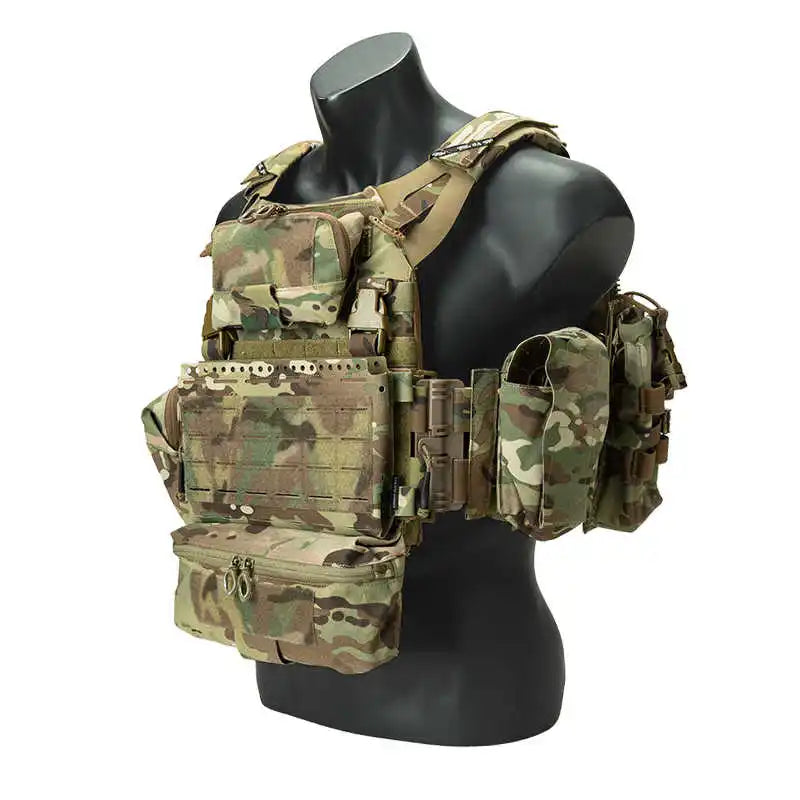 AQzxdc Ghost Recon JPC2.0 Tactical Vest Combination Set Outdoor Quick Release Vest Full Set of Protective Equipment for Airsoft