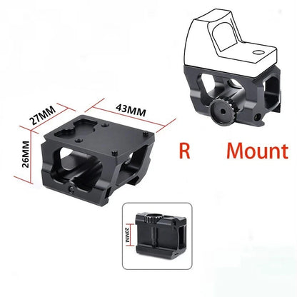 LEAP 04 1.54'' Tactical Metal RM06 Red Dot Sight Mount Installation of Riser Support Accessories 20mm Rail Mount Base