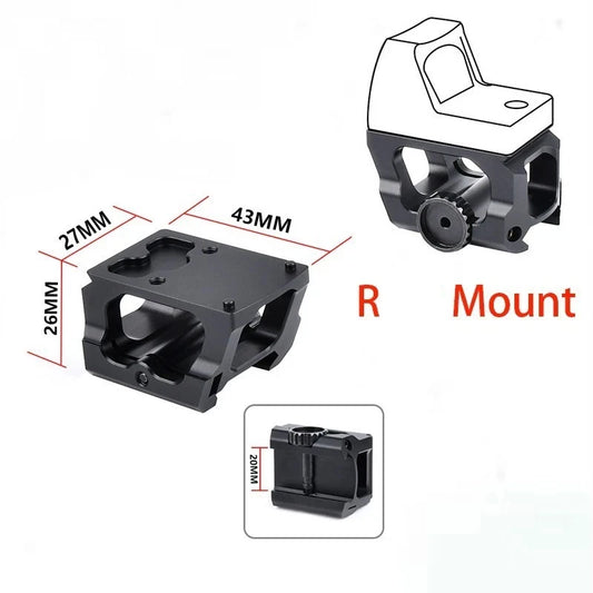 LEAP 04 1.54'' Tactical Metal RM06 Red Dot Sight Mount Installation of Riser Support Accessories 20mm Rail Mount Base