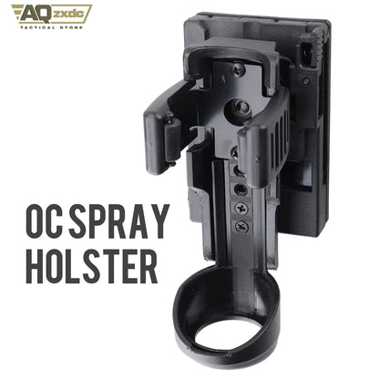 AQzxdc Police Three Pce Set with Safety Locking System, Includes Baton Case, MK4 Spray Case, Flashlight Case for Police Law Belt