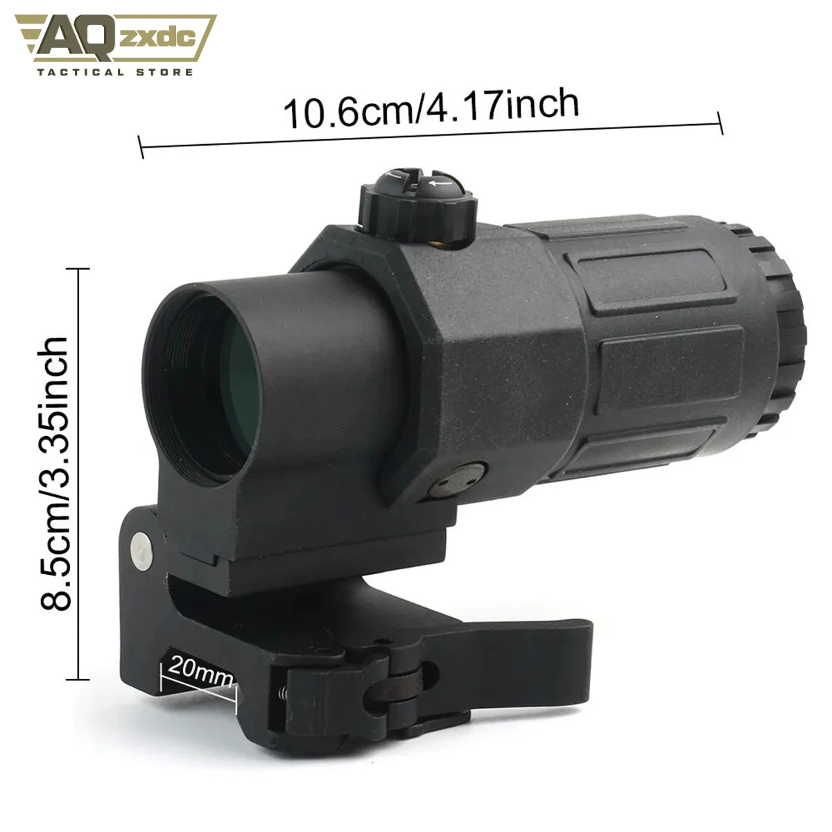 Hunting G33 Holographic Sight 3X Magnifier, w/Switch to Side Quick Detachable QD Mount for 558 Reflex Sight