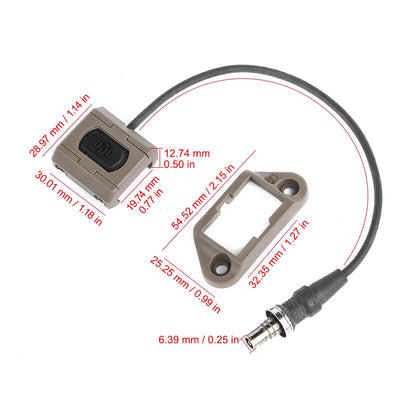 Remote Pressure Switch for M300 M600 Scout Weapon Light, with Tactical Flashlight Switch Mount Set for 20mm Rail/Mlok/Keymod Rai