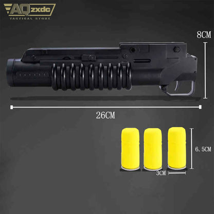 M203 Howitzer Launcher Soft Bullet Toy Suitable for 20mm Rail M416 M4 SCAR Can Launch Foam Soft Bullet Under-hung Props
