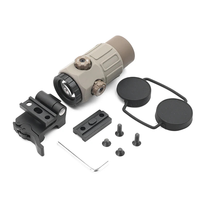 G45 Magnifier Sight 5X with Switch to Side Quick Detach QD Mount for Hunting and Airsoft Rifle with Original Markings