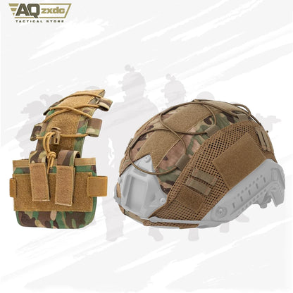 Tactical Helmet Cover for Fast Helmet Cover for Airsoft Helmet in Size M/L, MK2 Helmet NVG Battery Pack Case Counterweight Pouch