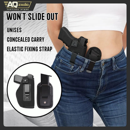 Universal Right and Left Handed IWB Belt Holster with Mag Pouch OEM Customizable Concealed Carry Tool Holsters for Men and Women