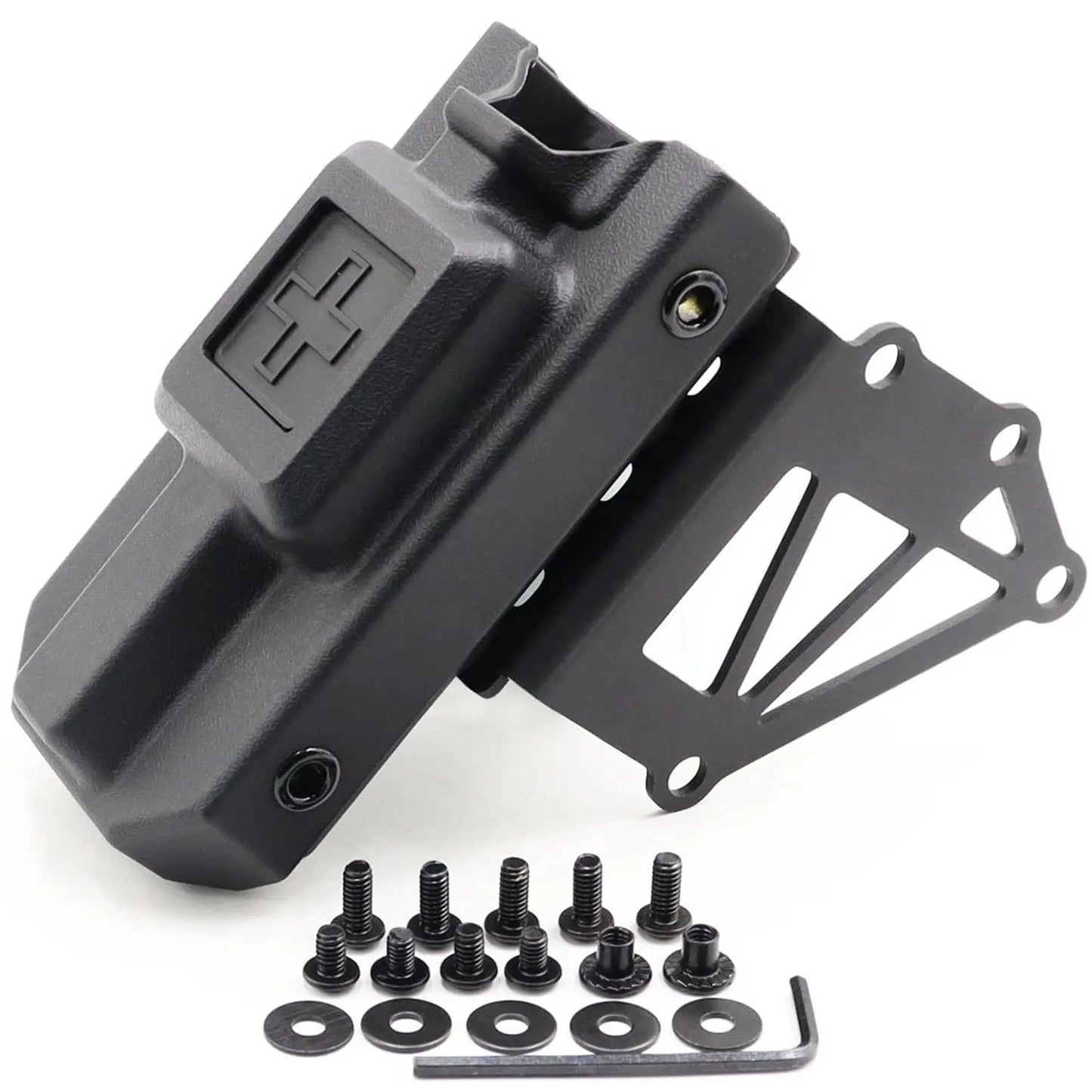AQzxdc Tactical Tourniquet Holder for Gun Holster Adapter Mount Aluminum, QLS Police Gear Accessories for 3-Hole Right Holster
