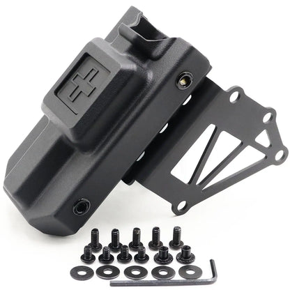 AQzxdc Tactical Tourniquet Holder for Gun Holster Adapter Mount Aluminum, QLS Police Gear Accessories for 3-Hole Right Holster