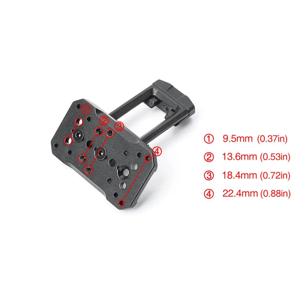 AQzxdc RMR Red Dot Sight, Universal 45-Degree Lightweight Optic Mount with Mount Adapter Plates Included, Fit for 20 mm Rail