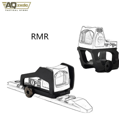 AQzxdc Tactical REX RMR Red Dot Reflex Sight Adjustable Mount Plate with SURF REX Mount, Fits 20mm Rail Rifle Gun