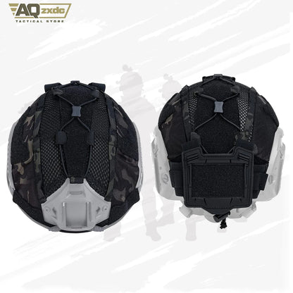 Tactical Helmet Cover with NVG Battery Pouch Hunting for Fast Helmet Size M/L & L/XL Military Paintball Hunting Shooting Gear