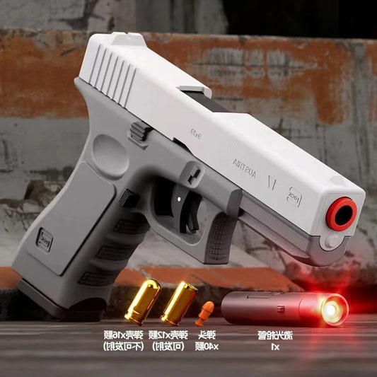 Dual-mode Shell Ejection G17 Pistol Laser Version Automatic Radish Gun Soft Bullet Toy Gun CS Shooting Weapons for Kids