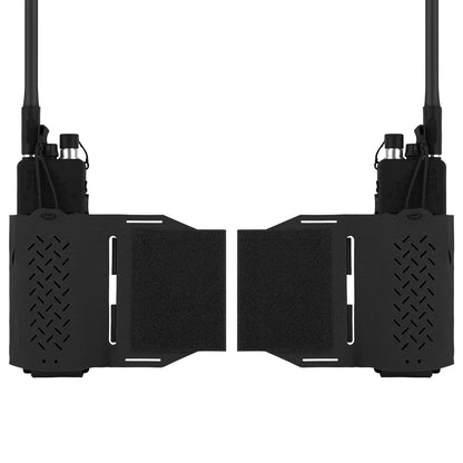 AQzxdc 2 Pcs Tactical Cummerbund Radio Pouch Magazine Holder Carrier Front Hook & Loop Quick Release