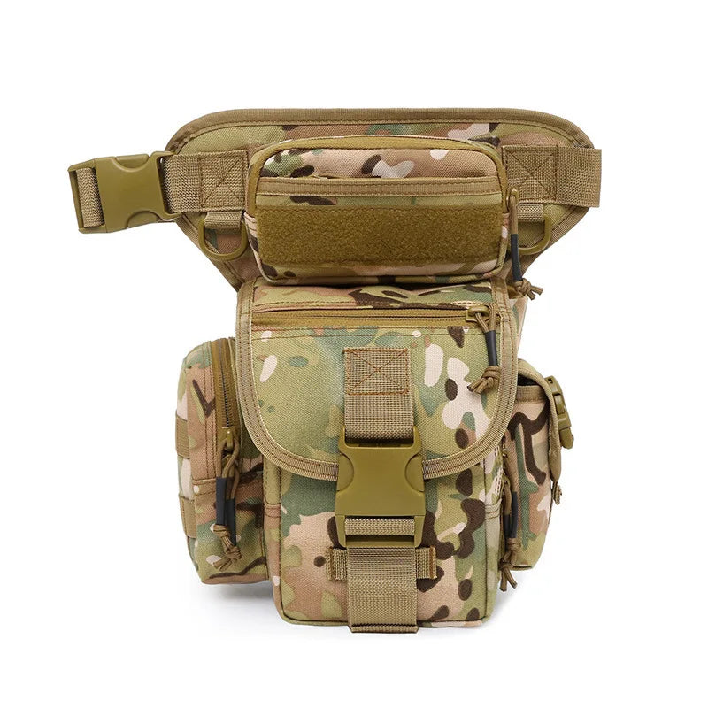 AQzxdc Multi-Purpose Hiking Waist Fanny Pack Tactical Military Drop Leg Bag Running Backpack Outdoors Cycling Pouch Shoulder Bag