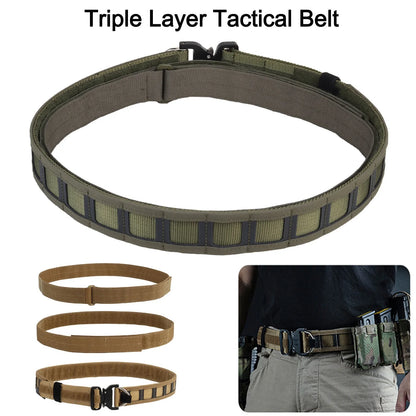 Battle Belt Set with Tactical Holster & 5.56/9mm Pouch & Dump Pouch & Medical Pouch, Airsoft Molle Adjustable Belt Hunting Acces