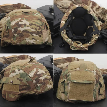 M88 Tactical Helmet Sets, wiht Helmet Cloth Goggles and Mount Kit Full-Covered Military Protective Combat Airsoft Paintball Helm