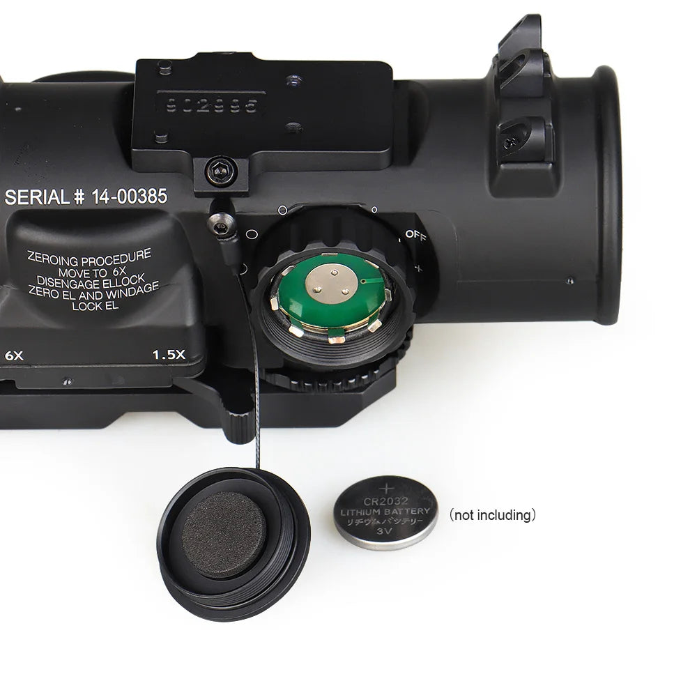 Hunting Scopes 1.5x 6x Zoom Optical Sight For Hunting Red Dot Illumination 1913 Picatinny rail compatible gs1-0409