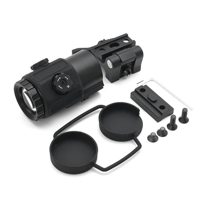 G43 Magnifier Sight 3X with Switch to Side Qick Detach QD Mount for Hunting and Airsoft Rifle Perfect Replica with Full Markings