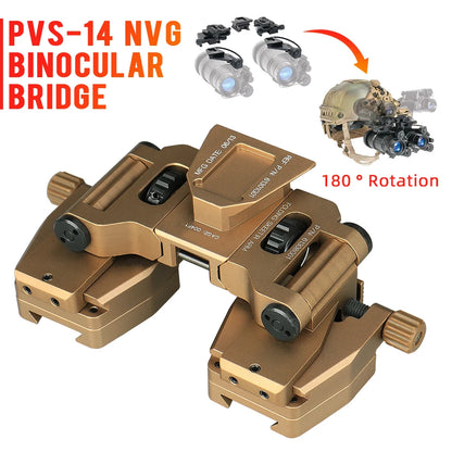 PVS14 Night vision NVG arms binocular bridge rhino mount for L4 G24 Helmet Fast mounted GZ24-0231