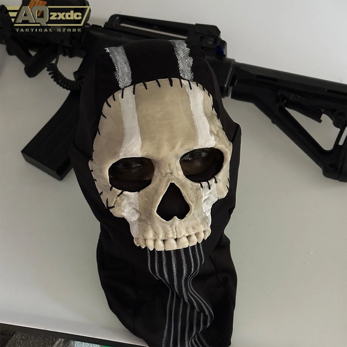 AQzxdc Cod 16 Simon Riley Ghost mask V2 - Operador MW2 Airsoft COD 19 War Zone Tactical Full Mask for Outdoor COS Activity Game