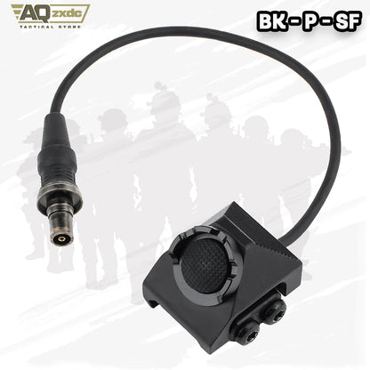 Remote Pressure Switch with 2.5mm Plug for PEQ DBAL NGAL Airsoft Laser Sight,Aluminium Tactical Light Switch Mount for 20mm Rail