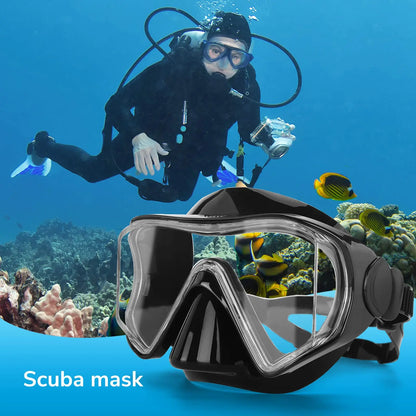 Scuba Diving Mask, Professional Snorkeling Mask Gear, Snorkel Goggles, Anti Leakage Scuba Mask, Swimming Goggles Mask for Adults