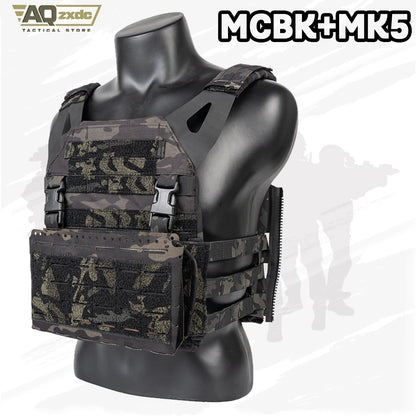 AQzxdc Tactical JPC2.0 Lightweight Tactical Vest with MK5 Panel Military Fan Vest Outdoor Sports Vest Airsoft Plate Carrier
