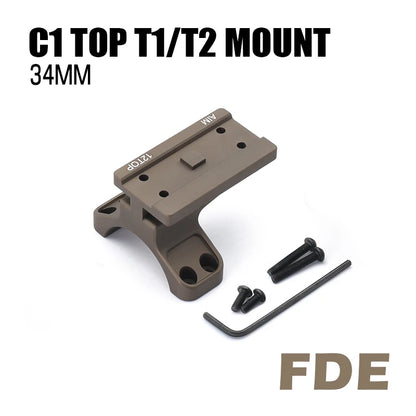 34mm Tube Airsoft Wargame Hunting Tactical C1 Modular Riflescope Mount 1.54/1.70/1.93 inch with Offset/TOP Red Dot Mounts